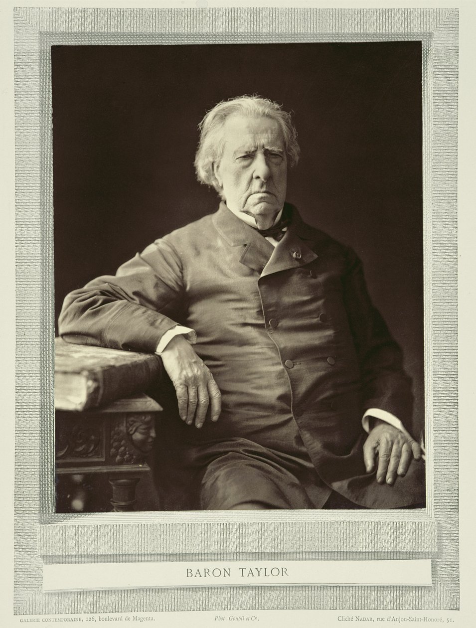 Barão Isidore Justin Severin Taylor (1789-1879), de &39;Galerie Contemporaine&39;, c.1874-78 de Nadar
