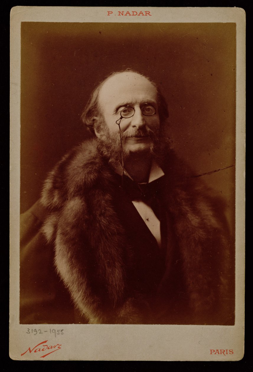 Jacques Offenbach (1819-1880), compositor alemão, retrato fotográfico de Nadar