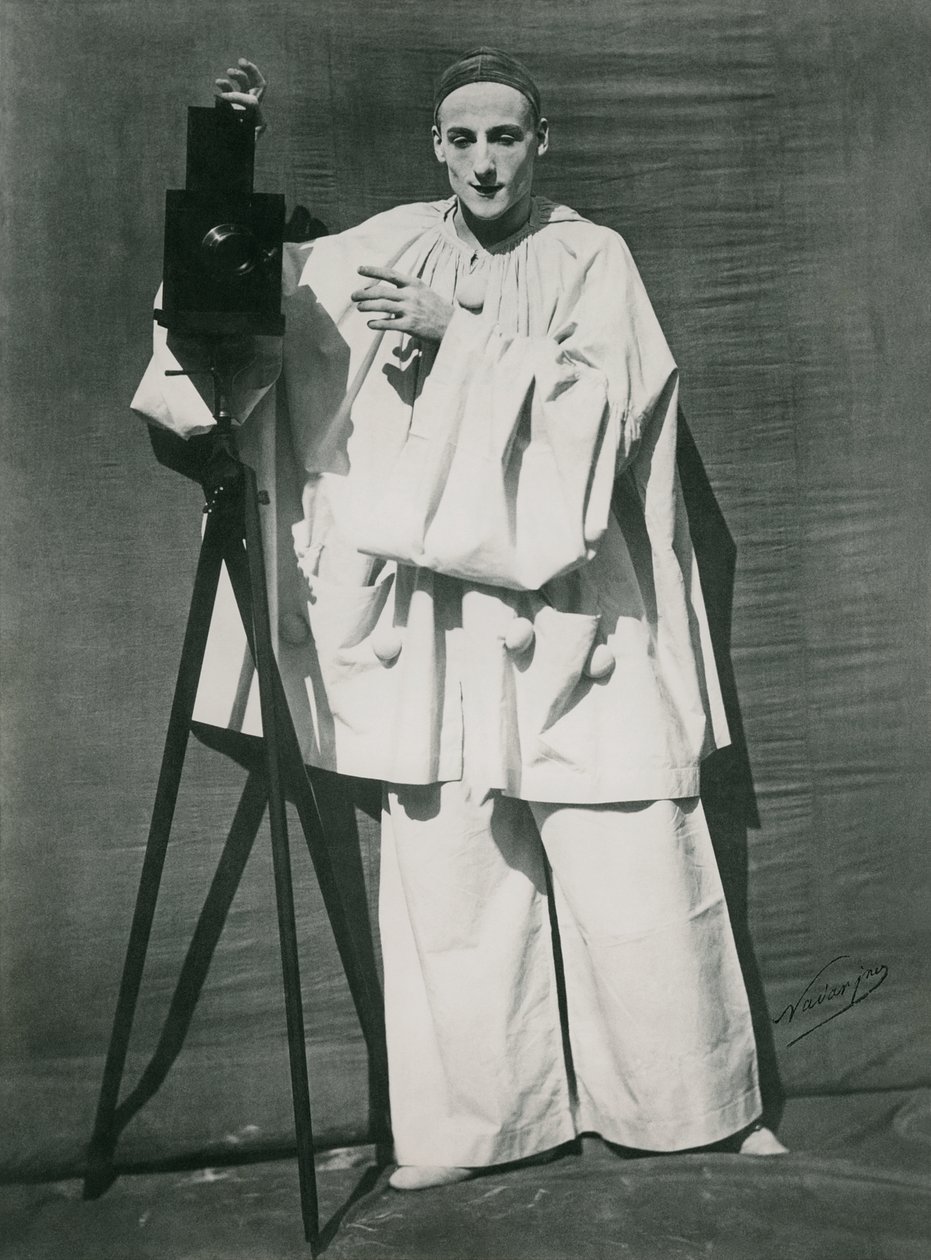 Retrato de Jean Charles Deburau (1829-1873) como Pierrot, c.1850-60 de Nadar