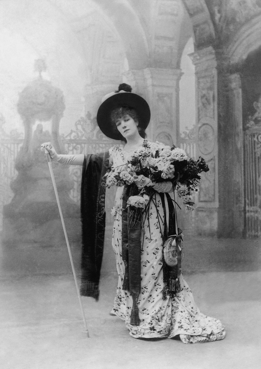 Sarah Bernhardt no papel-título da peça de Victorien Sardou La Tosca, Paris, 1887 de Nadar