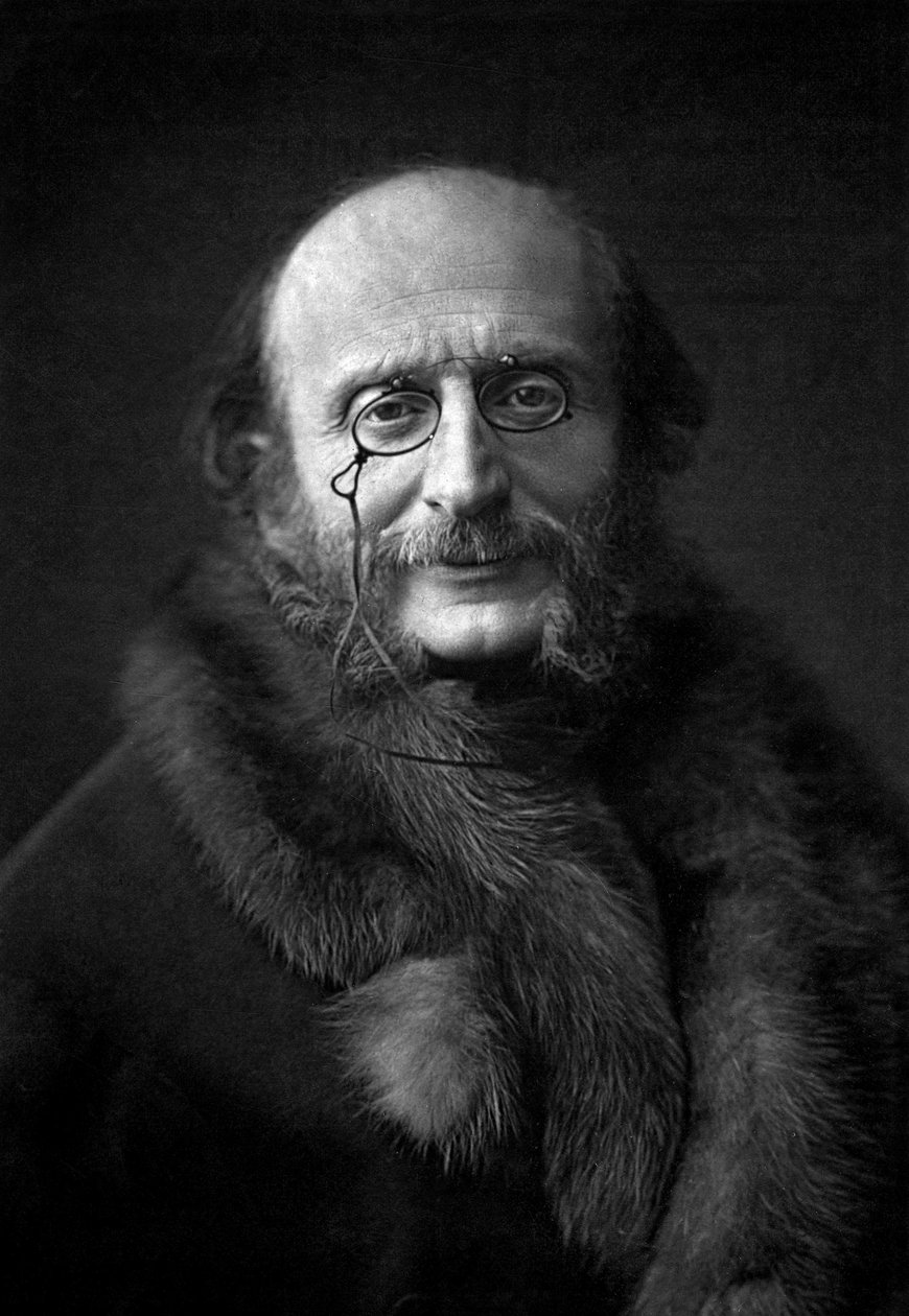 O compositor francês Jacques Offenbach (1819-1880) c. 1876 (foto a p/b) de Nadar