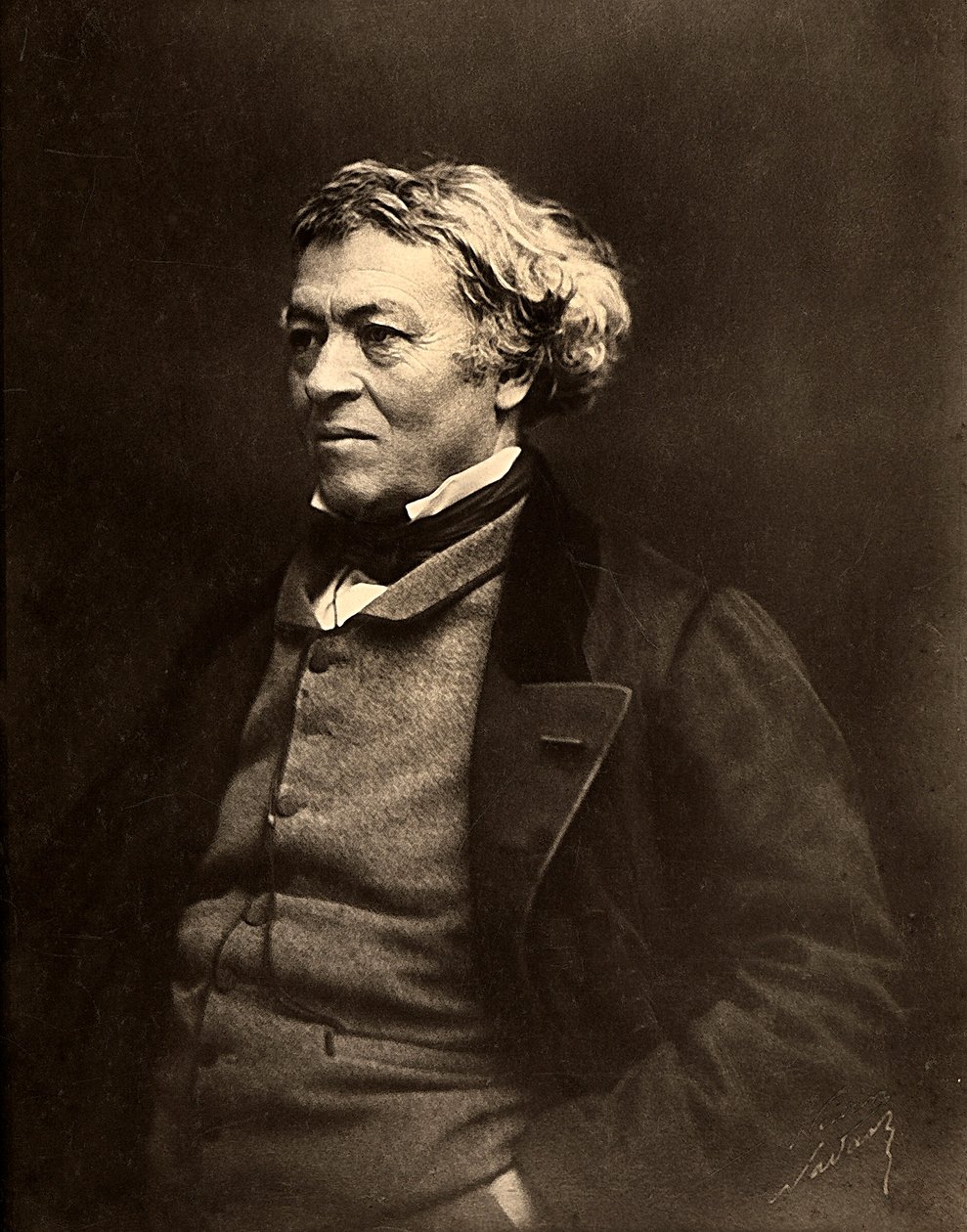 Retrato do pintor francês, Jean Baptiste Camille Corot de Nadar