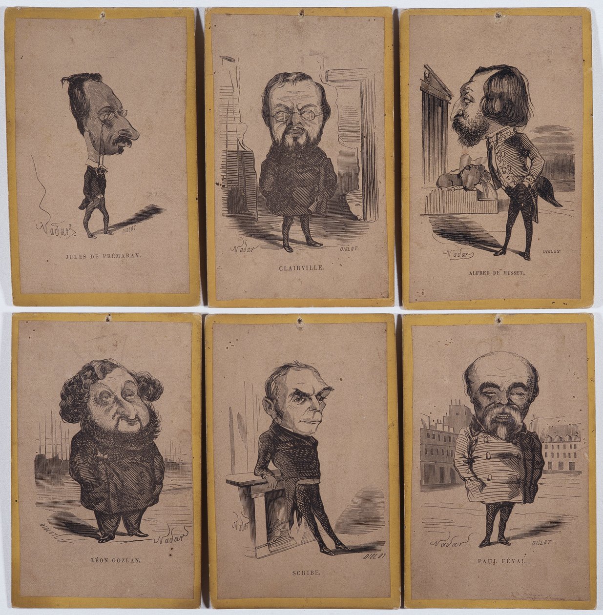 6 Portraits-Charge (taxa de retratos): Jules de Premaray (Jules Martial Regnault de Nadar