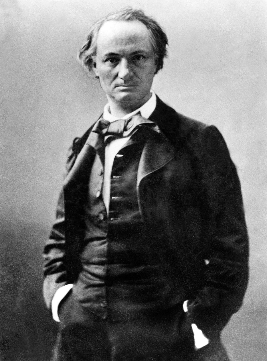 Charles Baudelaire (1821 - 1867) poeta francês, foto de Gaspard Felix Tournachon também conhecido por Felix Nadar (1820-1910) c. 1858 de Nadar