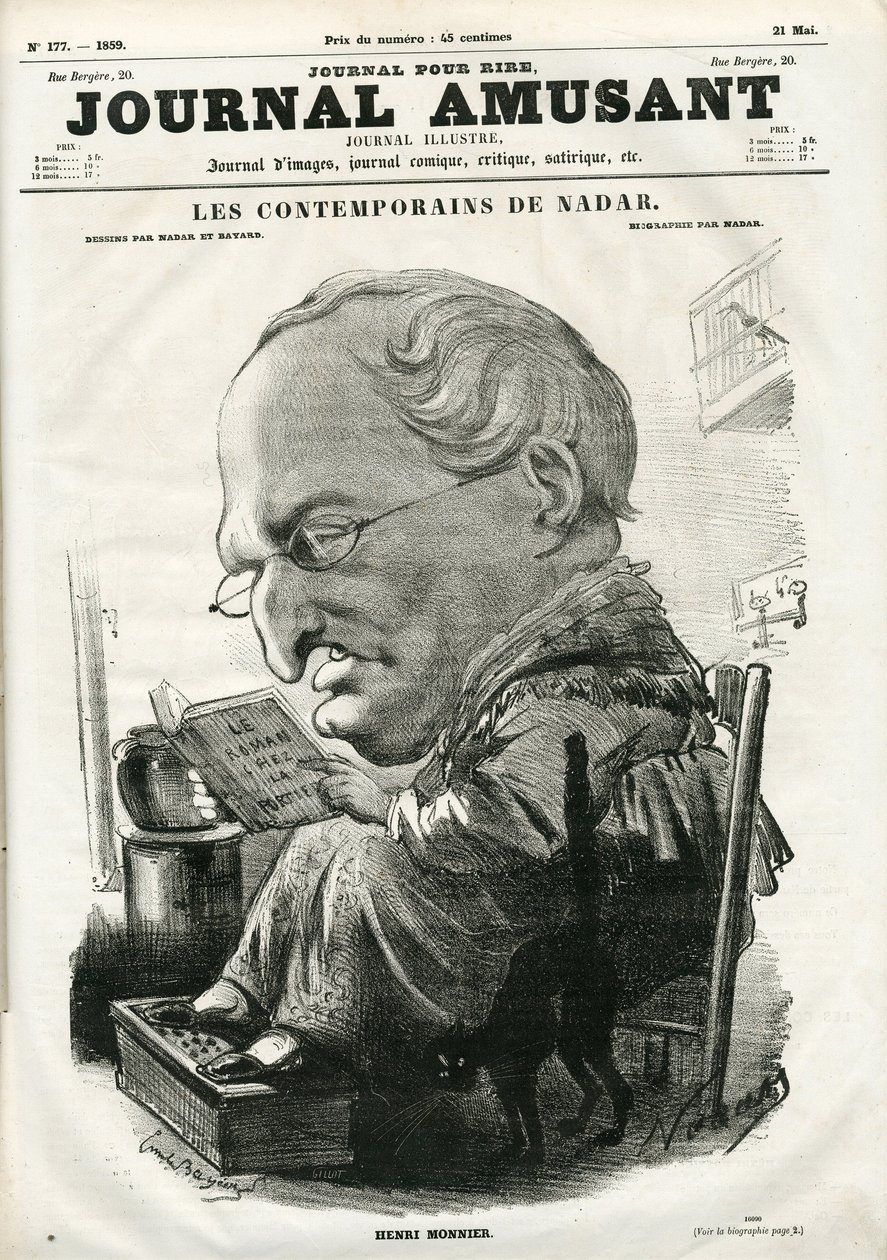 Capa do " Le Journal Amusant", 05 de maio de 1859 (gravura) de Nadar