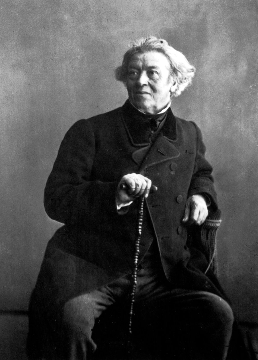 A pintora francesa Camille Corot fotografada por Nadar de Nadar