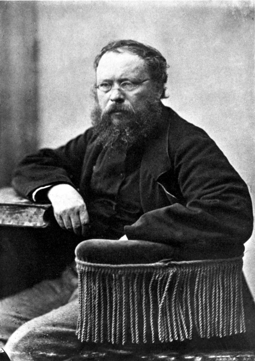 Pierre Joseph Proudhon (1809-1865) sindicalista francês socialista e teórico político, foto de Gaspard Felix Tournachon disse Felix Nadar (1820-1910) em 1865 de Nadar