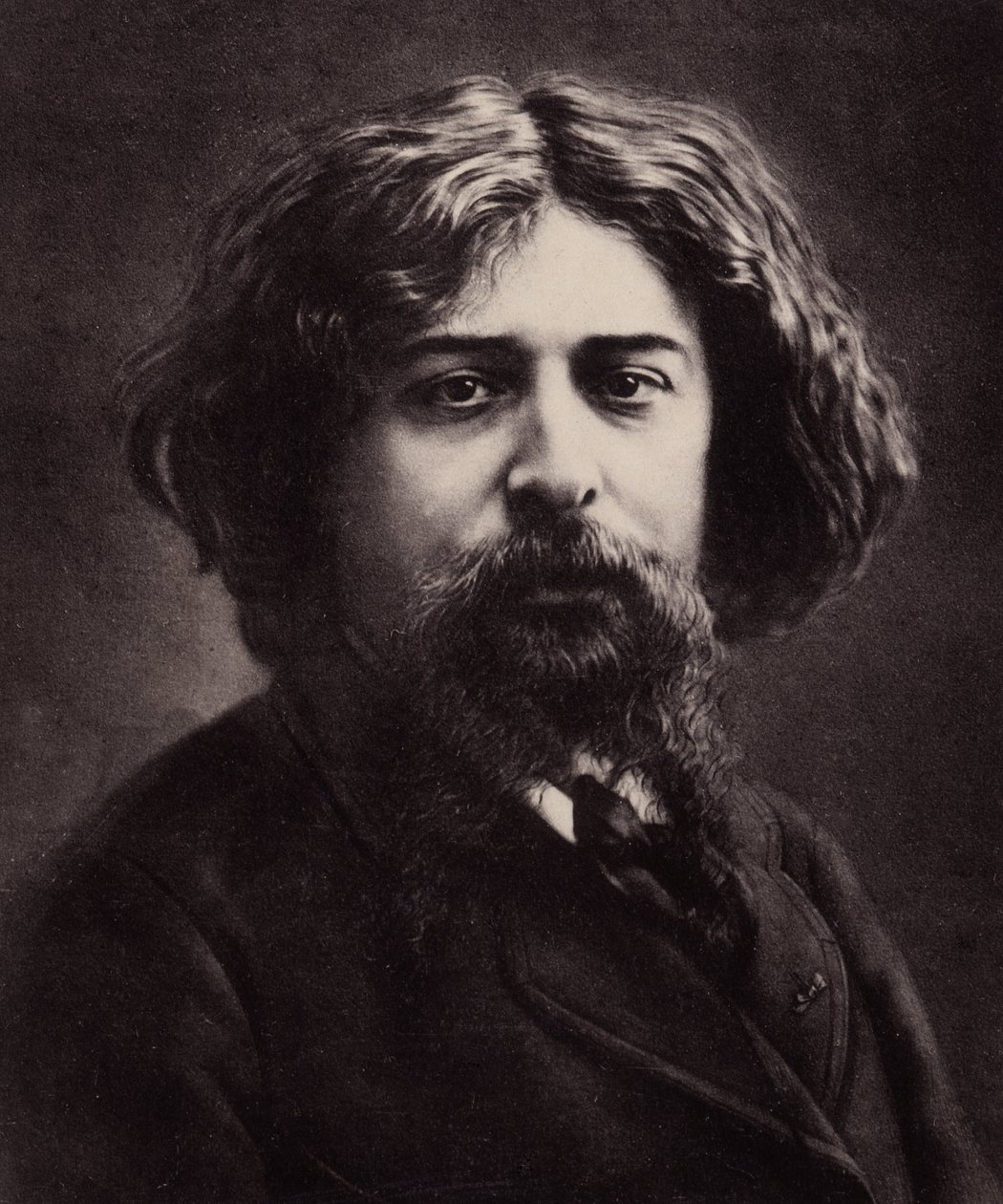 Retrato de Alphonse Daudet (1840-1897), escritor francês (foto) de Nadar