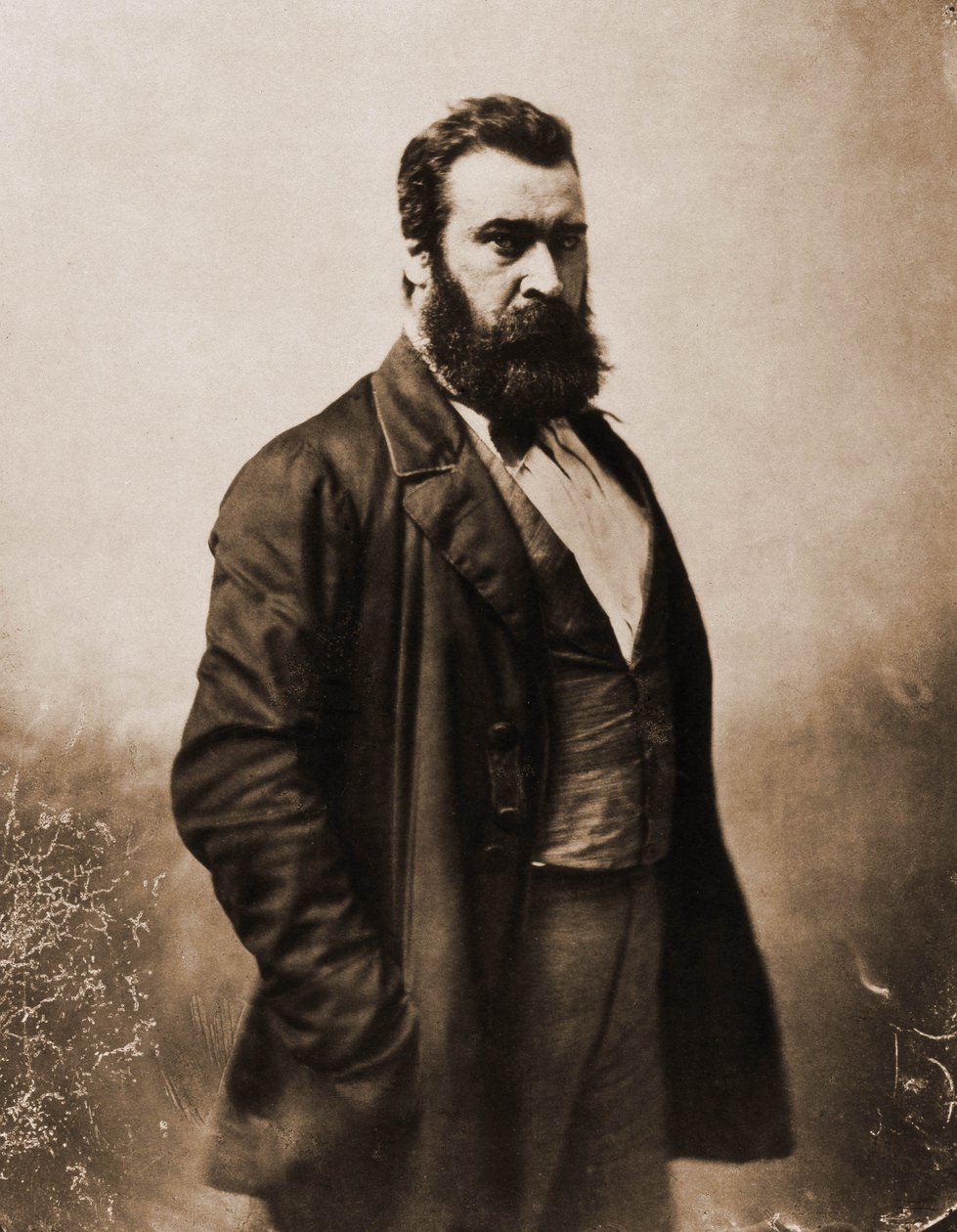 Retrato de Jean-Francois Millet, pintor, gravador 1814-1875 (foto) de Nadar