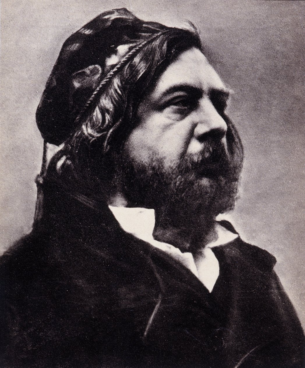Retrato de Theophile Gautier (1811-1872), poeta e escritor francês (Galetino-bromide print) de Nadar