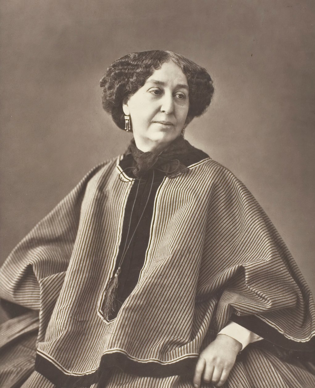 Georges Sand nascido Amantine Lucile Aurore Dupin, romancista francês, 1804-1876, 1864. de Nadar
