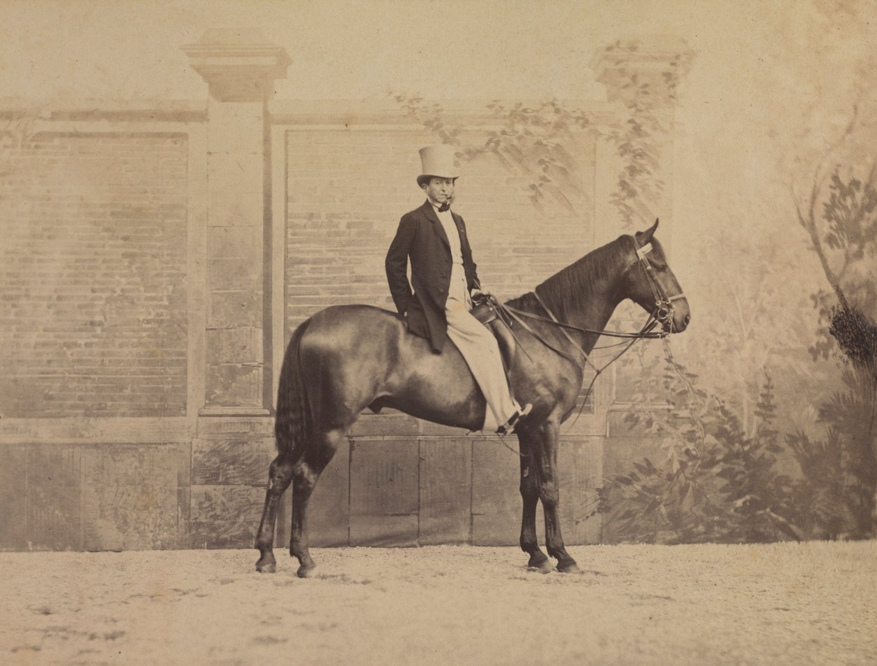 Homem a cavalo, c. 1860s. de Nadar