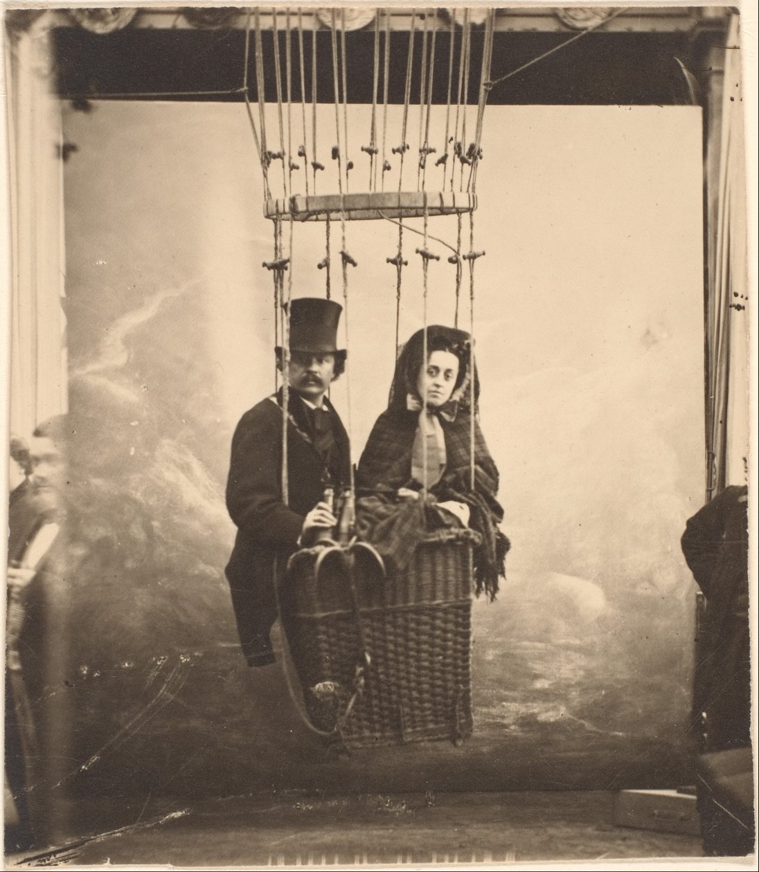 [Nadar com a sua esposa, Ernestine, num balão] de Nadar