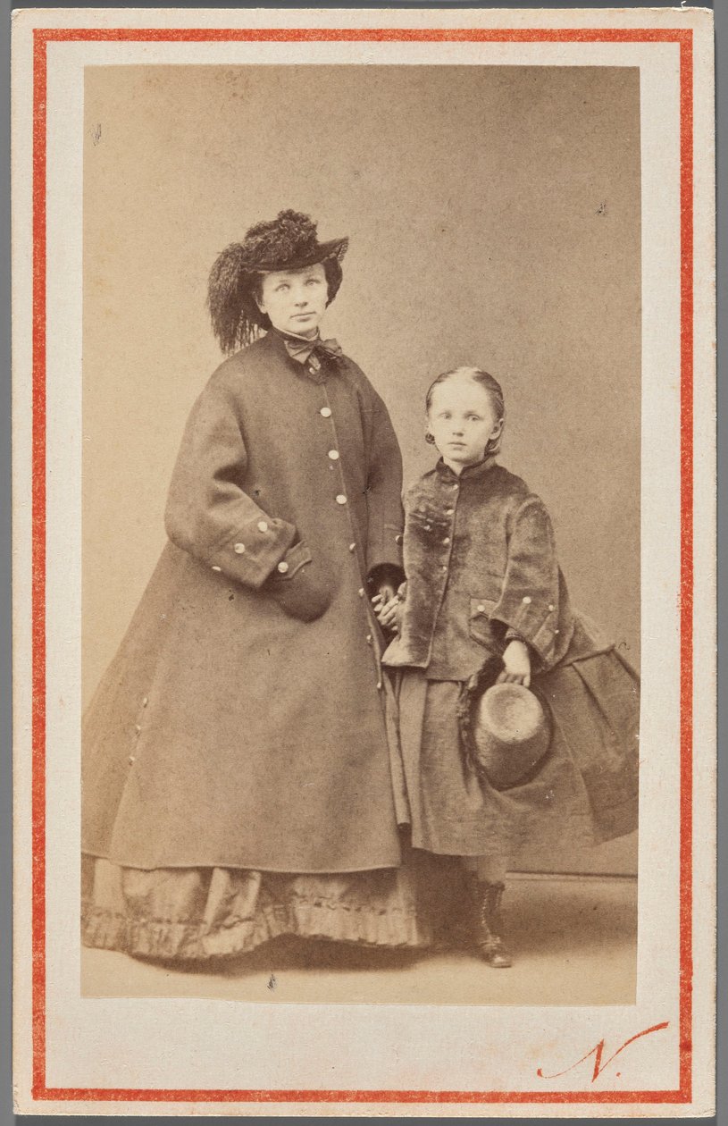 Retrato de Jadwiga Garczyńska, nascida Pruszak (1834-1917), com a filha de Nadar