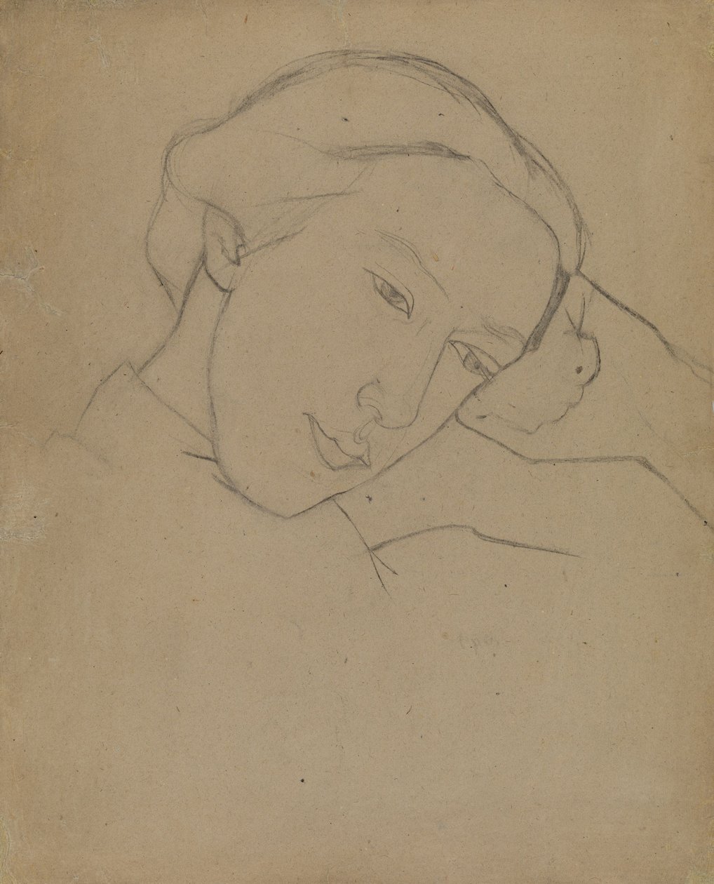 Auto-retrato, década de 10 de Nadezhda Vladimirovna Lermontova