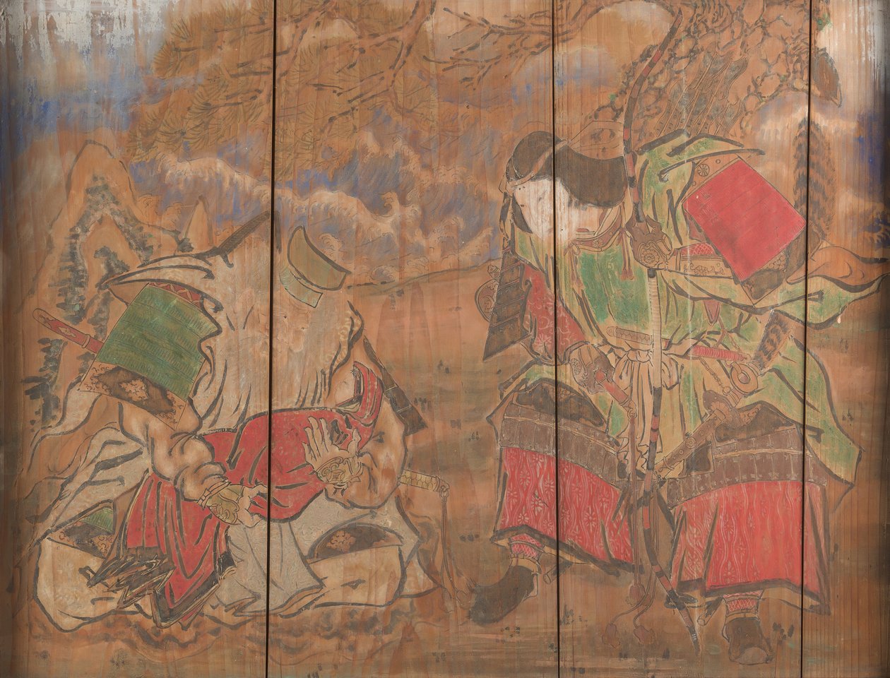 Empress Jingu, Her Minister Takenochi no Sukune, and an Infant the Future Emperor Ojin, 1898. de Nagano Yasunosuke