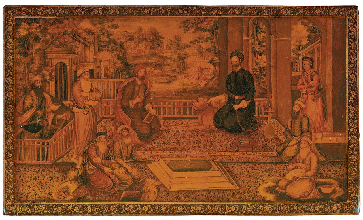 Caixa espelho Qajar, c.1840 de Najaf Ali