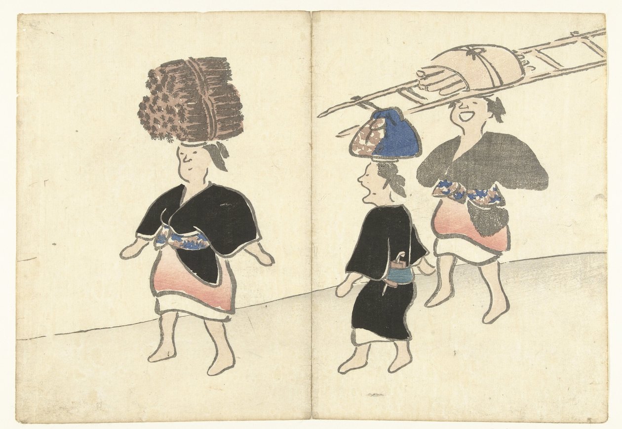 Três mulheres de Ohara Álbum de fotos de Korin (título da série) Korin gafu (título da série) de Nakamura Hochu