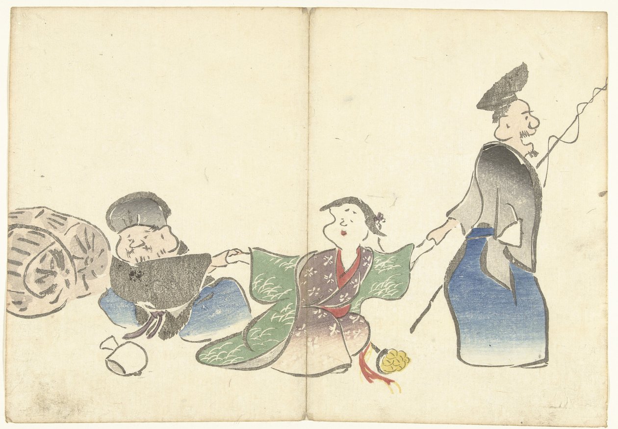 Dois deuses sortudos e um dançarino do templo
Imprimir álbum de Korin (título da série)
Korin gafu (título da série) de Nakamura Hochu