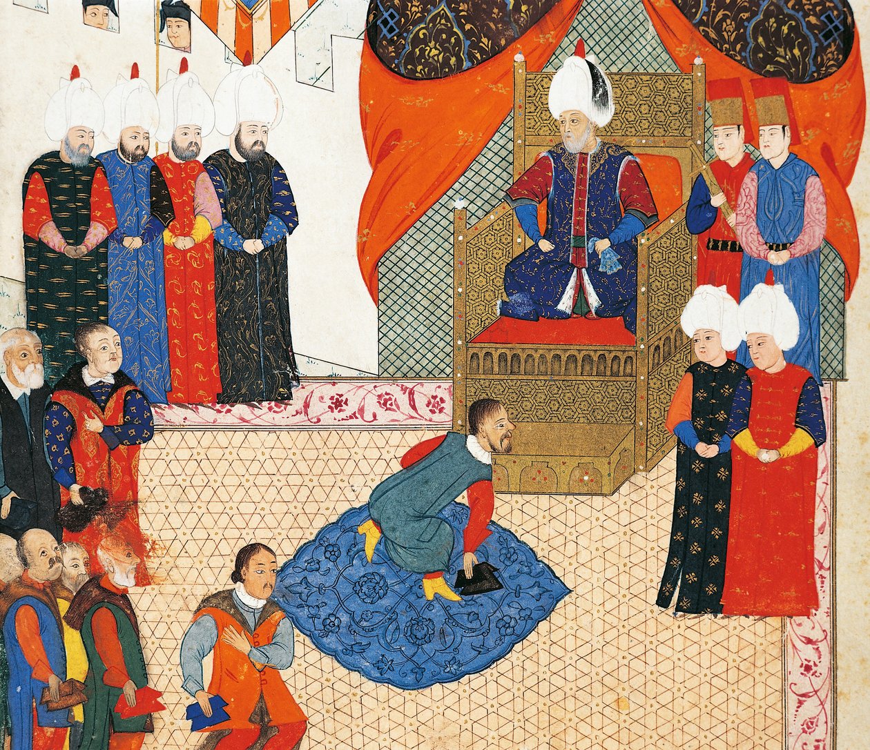 A Recepção do Príncipe Herdeiro da Hungria, Zsigismond Janos por Suleyman I em 29 de Junho de Nakkaş Osman
