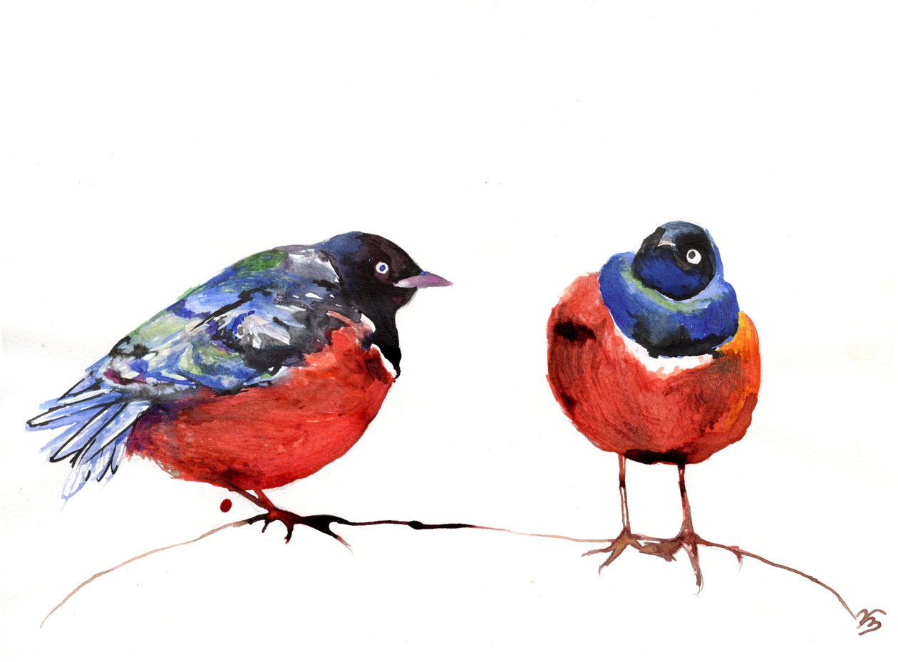 Chitchat, 2013, (tinta no papel) de Nancy Moniz Charalambous