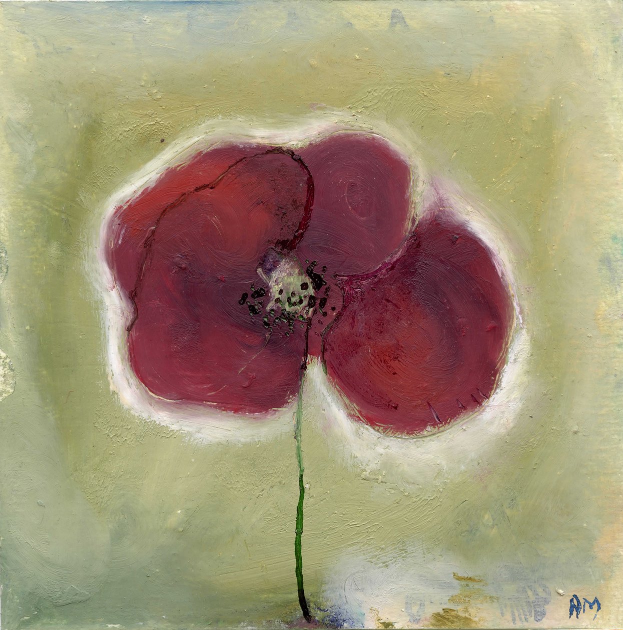 Poppy no meu diário, 2013 (óleos) de Nancy Moniz Charalambous