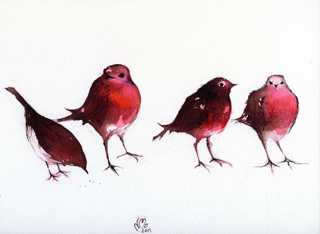 The Ink Spots, 2015, (tinta no papel) de Nancy Moniz Charalambous
