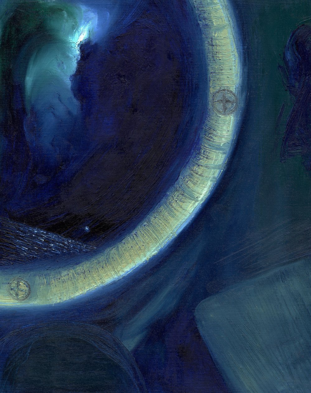 O Berço Superior, 2015, (óleo no cartão) de Nancy Moniz Charalambous