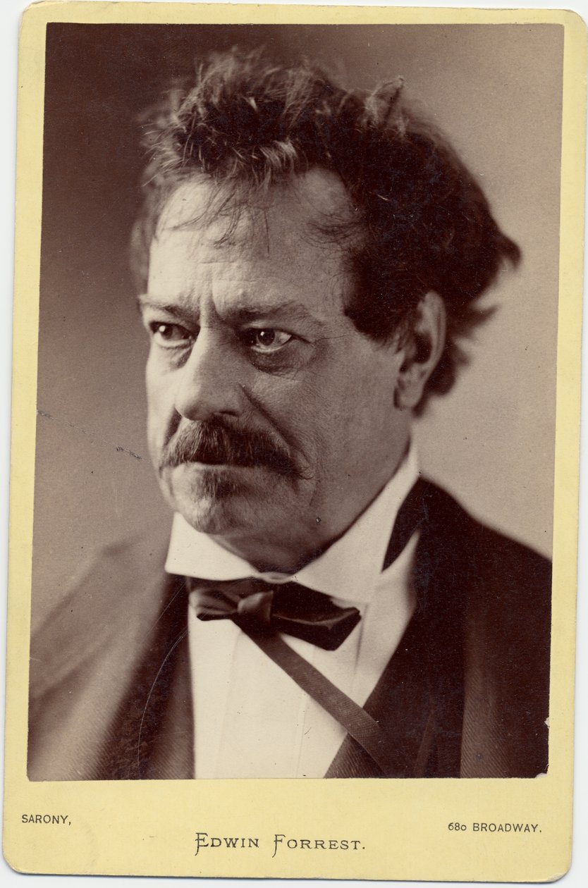 Edwin Forrest (1806-72), ator americano (impressão de albúm) de Napoleon Sarony