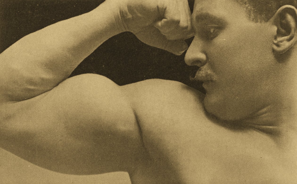 Eugen Sandow, na clássica pose greco-romana antiga, c.1894 de Napoleon Sarony