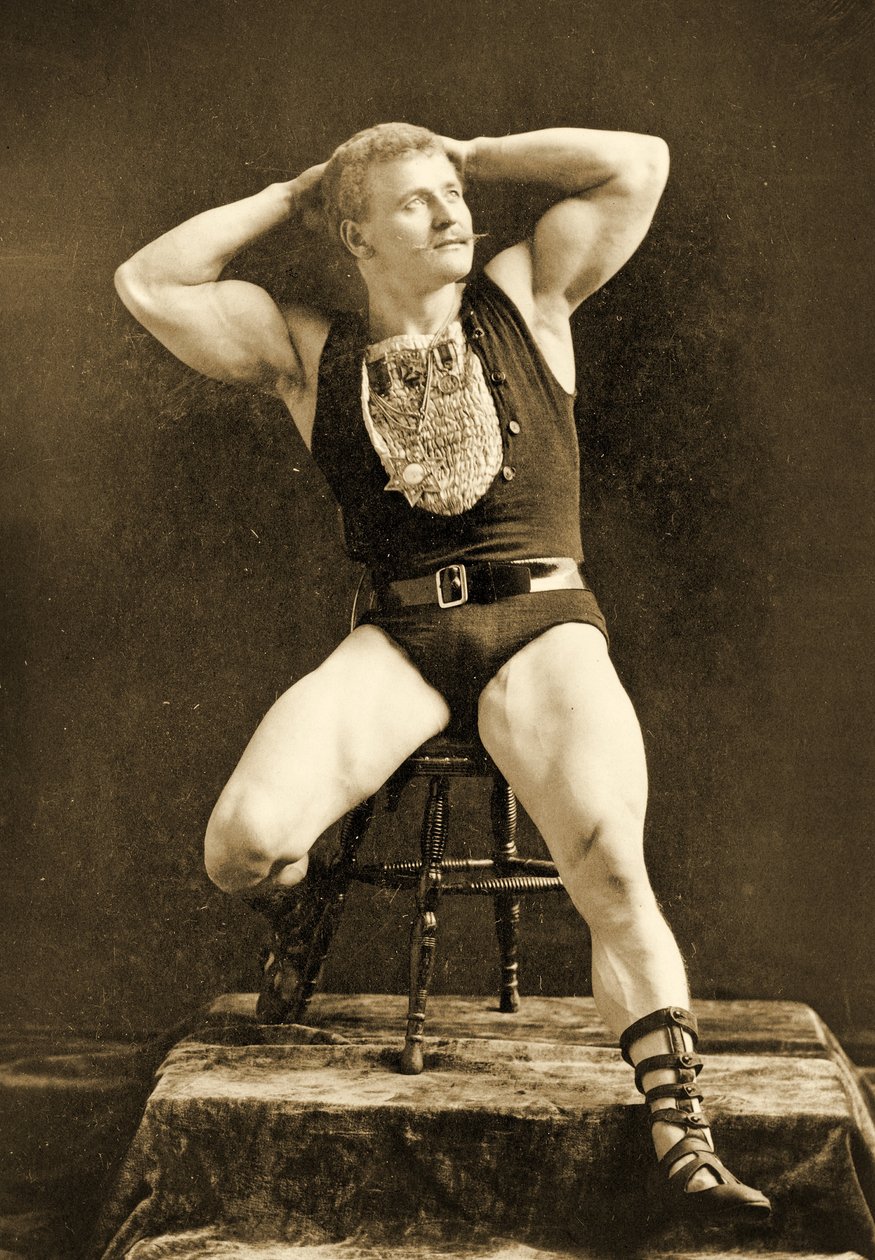 Eugen Sandow, na clássica pose greco-romana antiga, c.1893 de Napoleon Sarony