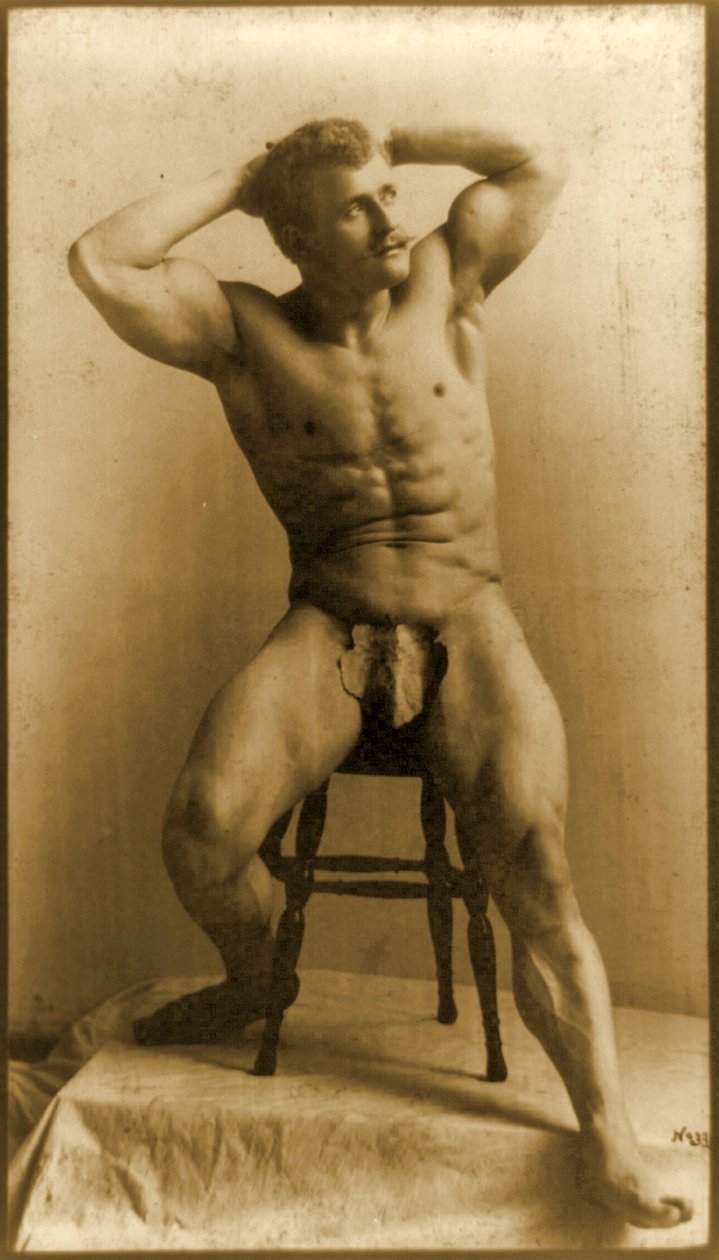 Eugen Sandow, na clássica pose greco-romana antiga, c.1893 de Napoleon Sarony