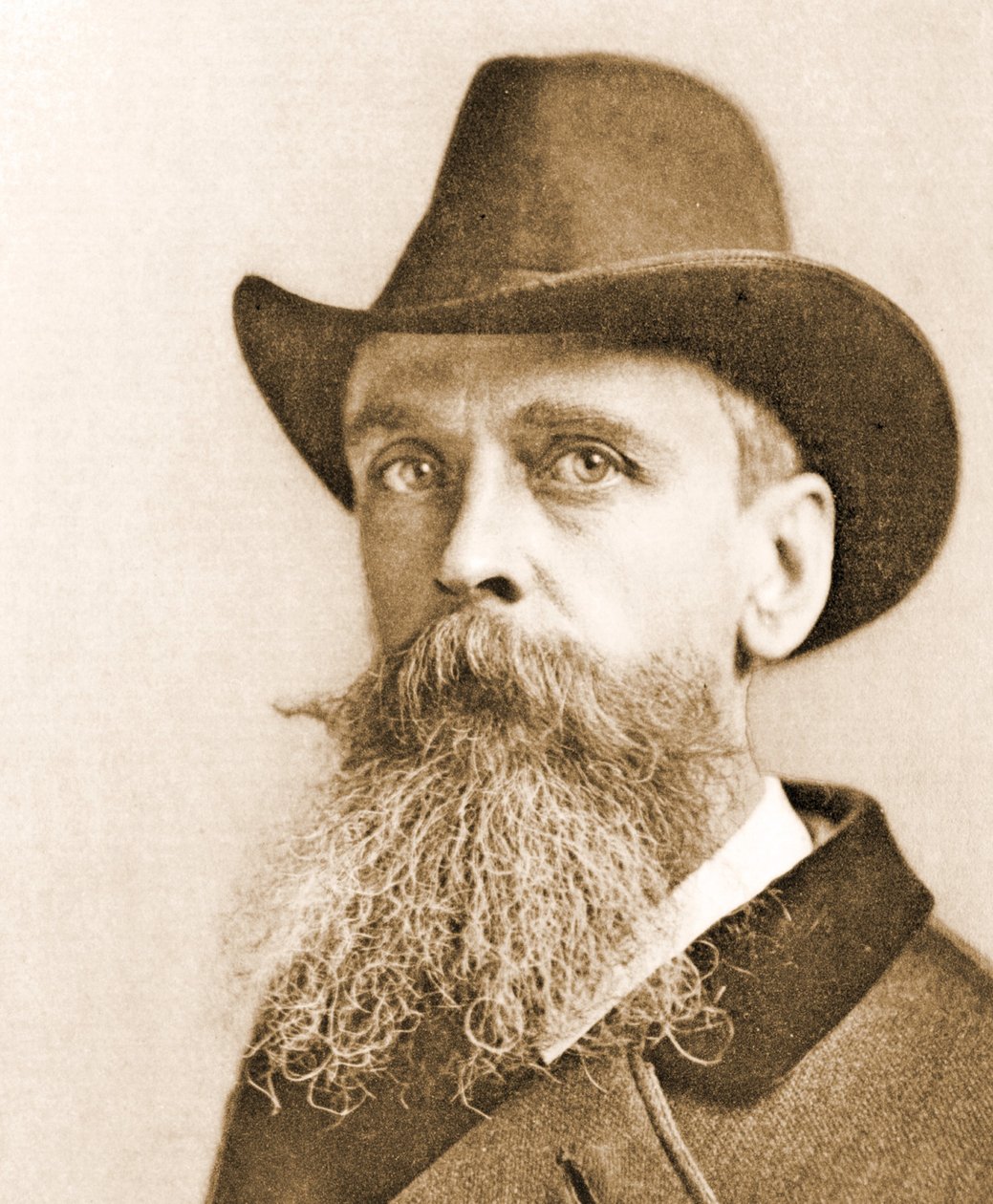 Retrato de Thomas Moran, c.1890 (foto preto e branco) de Napoleon Sarony