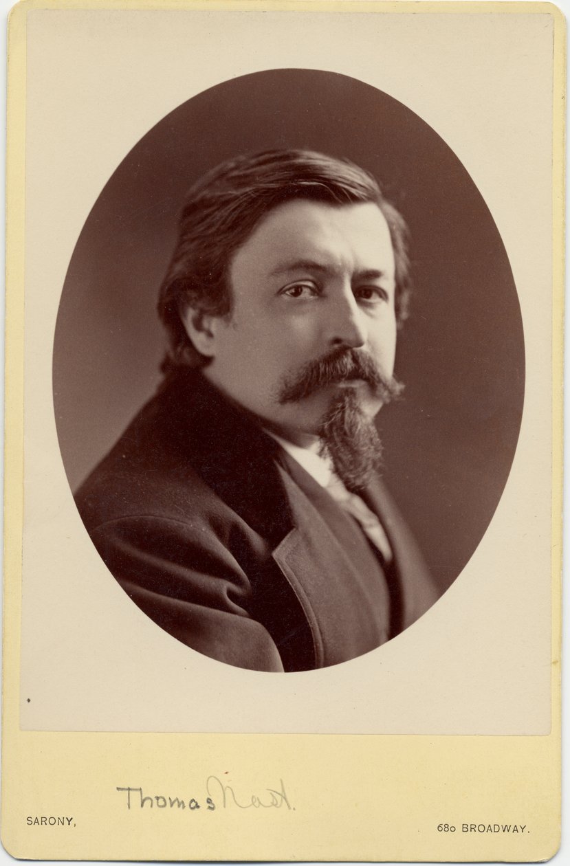 Thomas Nast (1840-1902), cartunista americano (foto do albume) de Napoleon Sarony