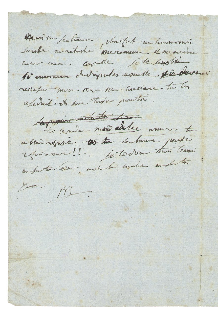 Carta para Josephine de Beauharnais de Napoleon Bonaparte