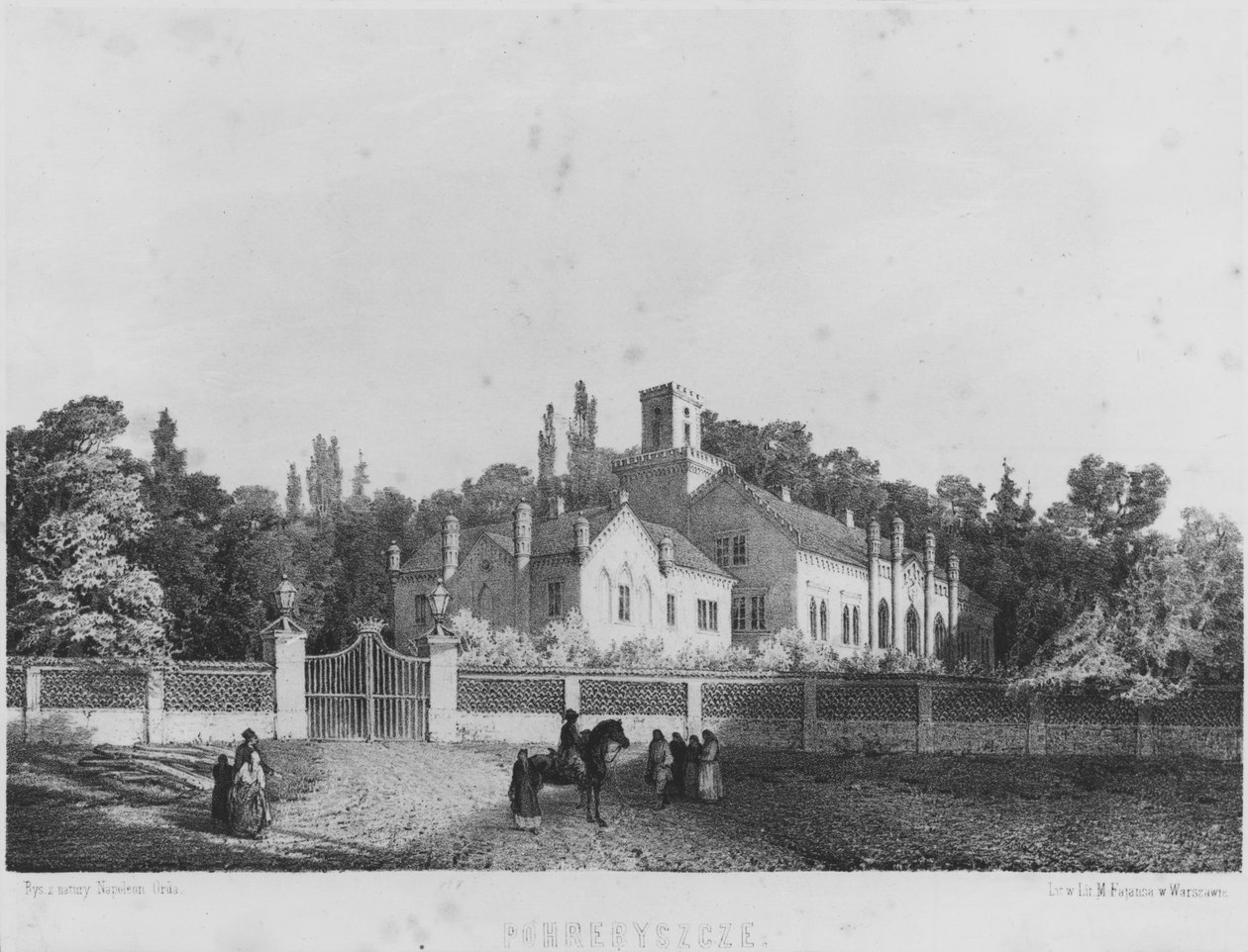 O Castelo de Pohrebyszcze, onde Madame Hanska, esposa do romancista francês Honore de Balzac nasceu de Napoleon Orda