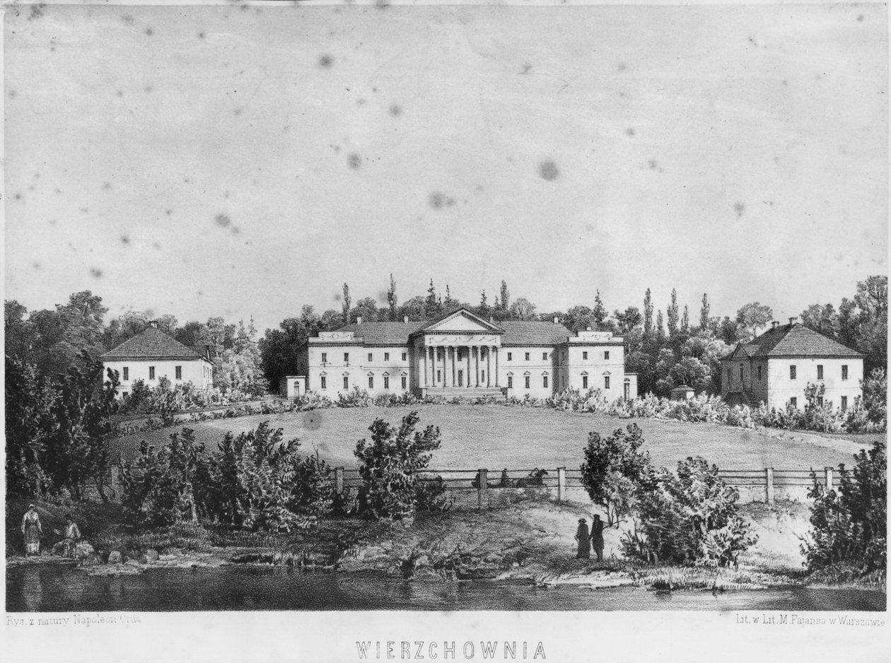 O Castelo de Wierzchownia, residência da condessa Evelina Hanska, esposa do romancista francês Honore de Balzac de Napoleon Orda