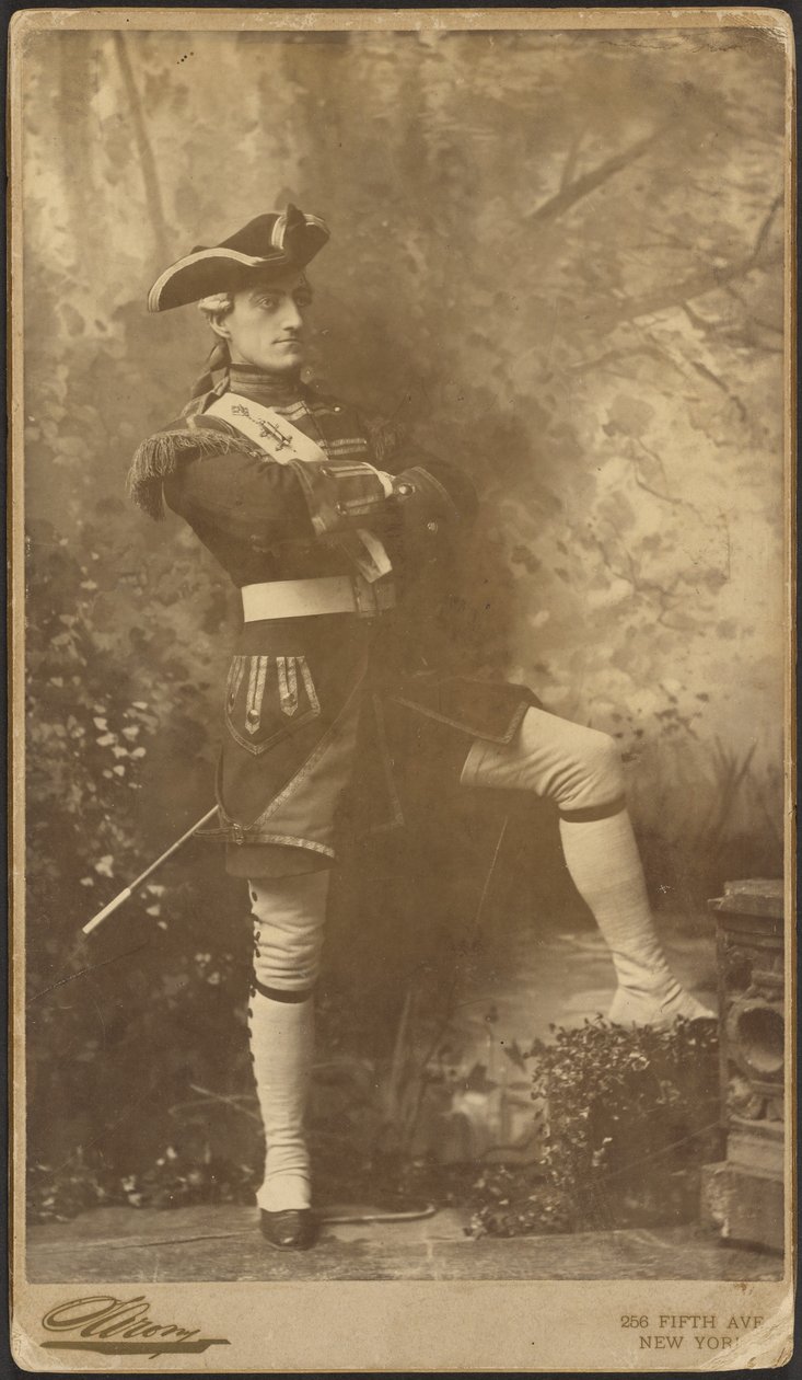[John Drew, Jr. como Capitão Plume de "O Oficial de Recrutamento"] de Napoleon Sarony