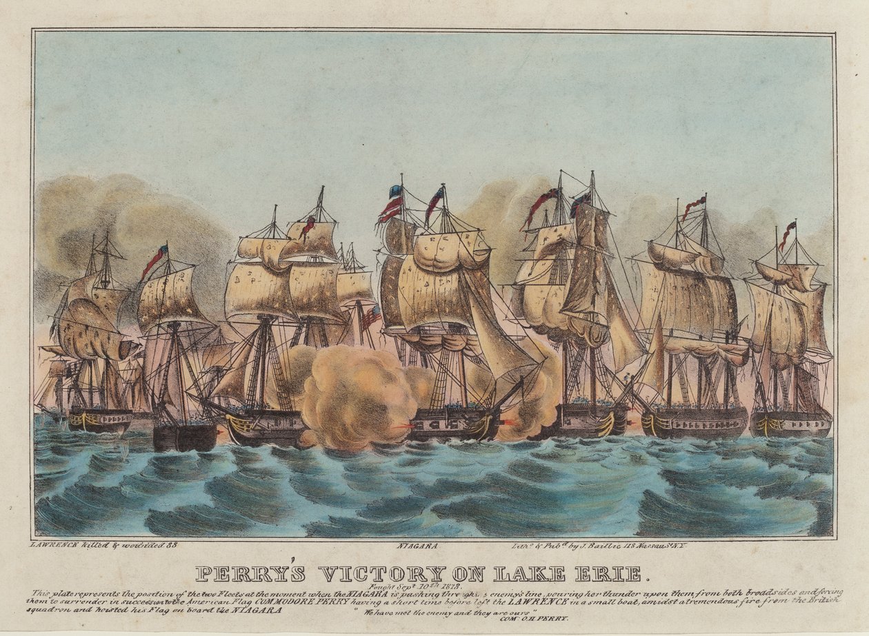 Vitória de Perry no Lago Erie de Napoleon Sarony