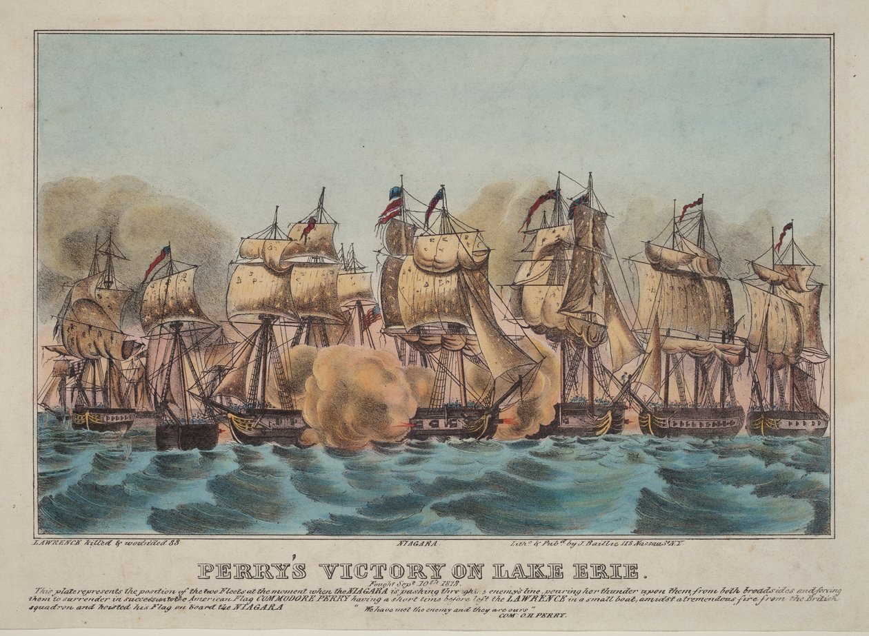 A vitória de Perry no lago Erie de Napoleon Sarony