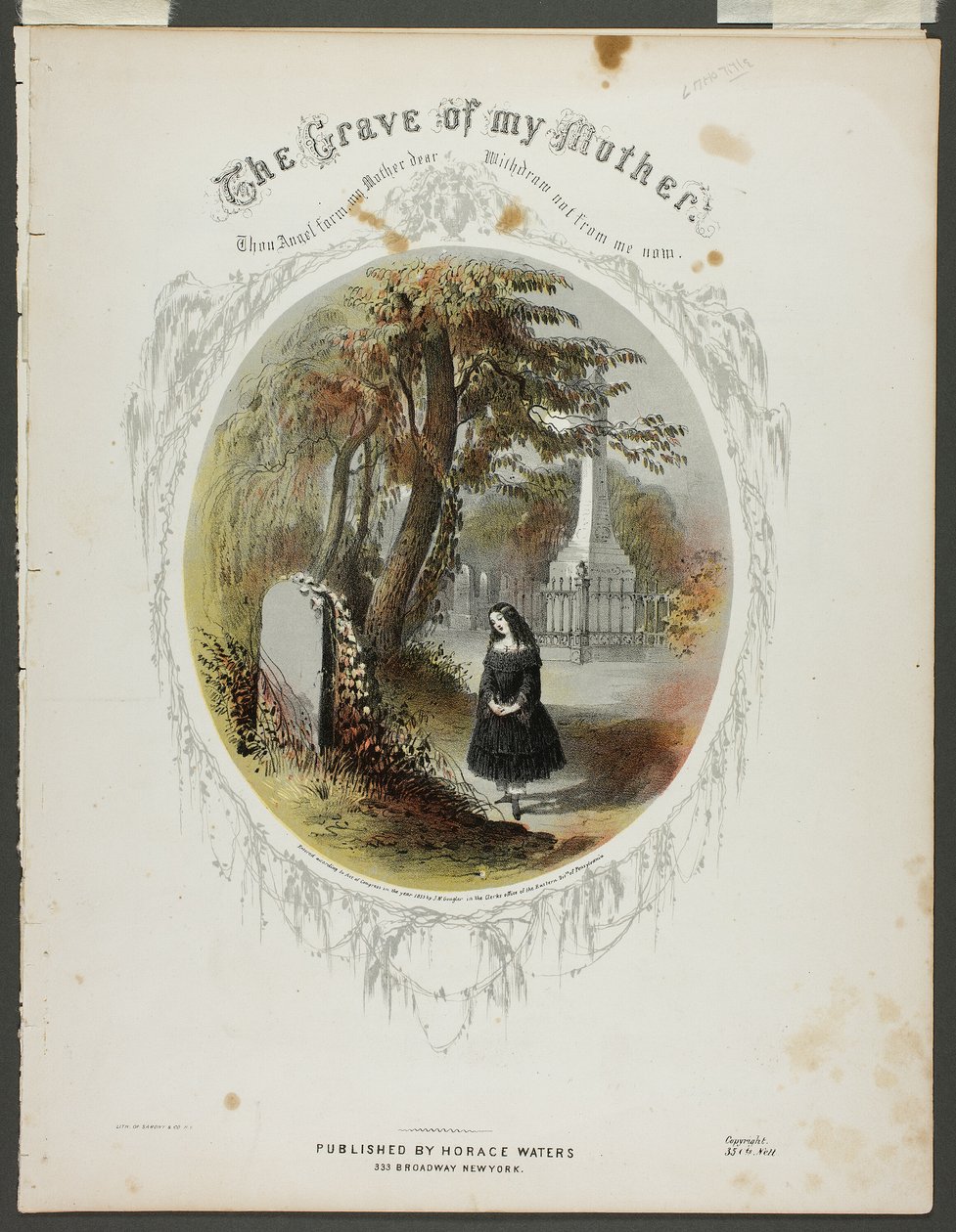 O túmulo da minha mãe de Napoleon Sarony