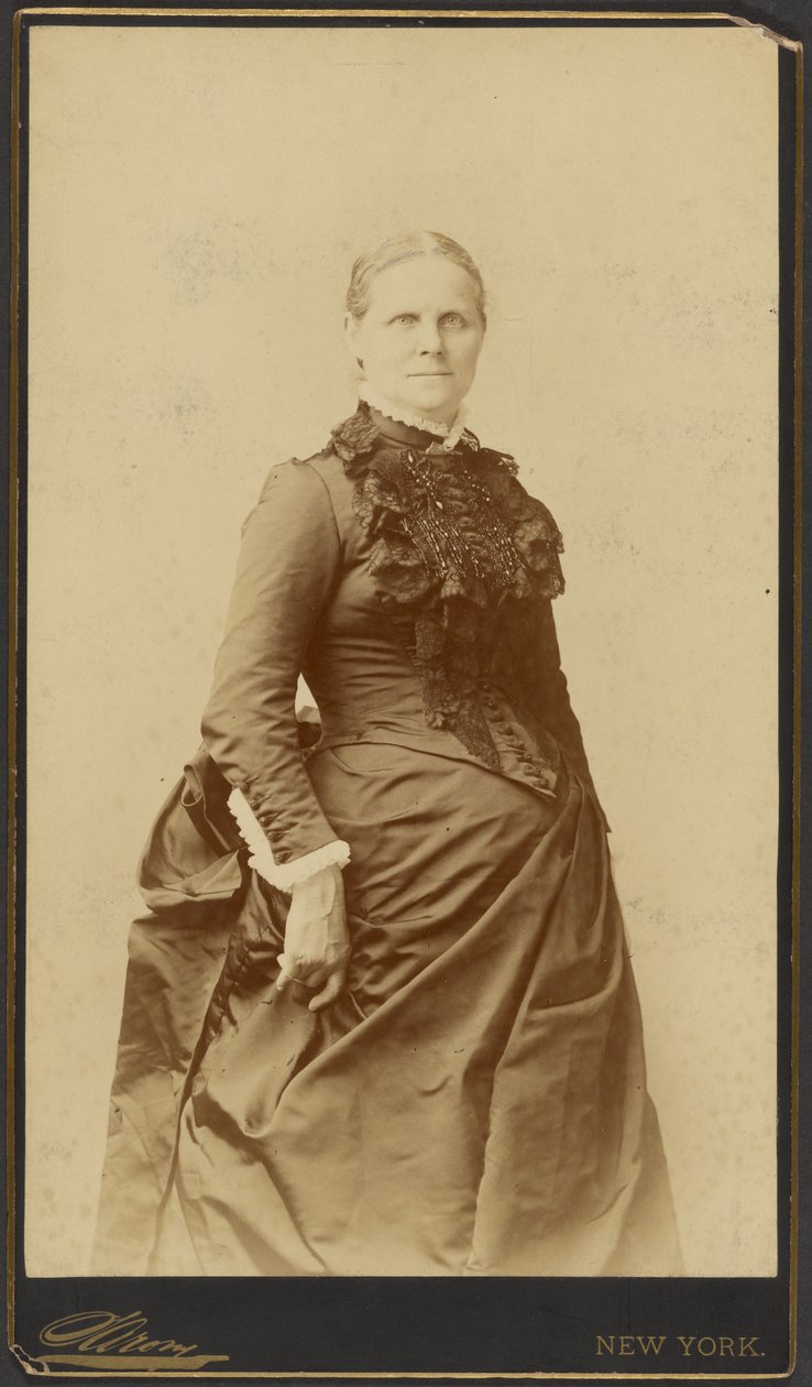 [Mulher não identificada, de pé, com vestido comprido] de Napoleon Sarony