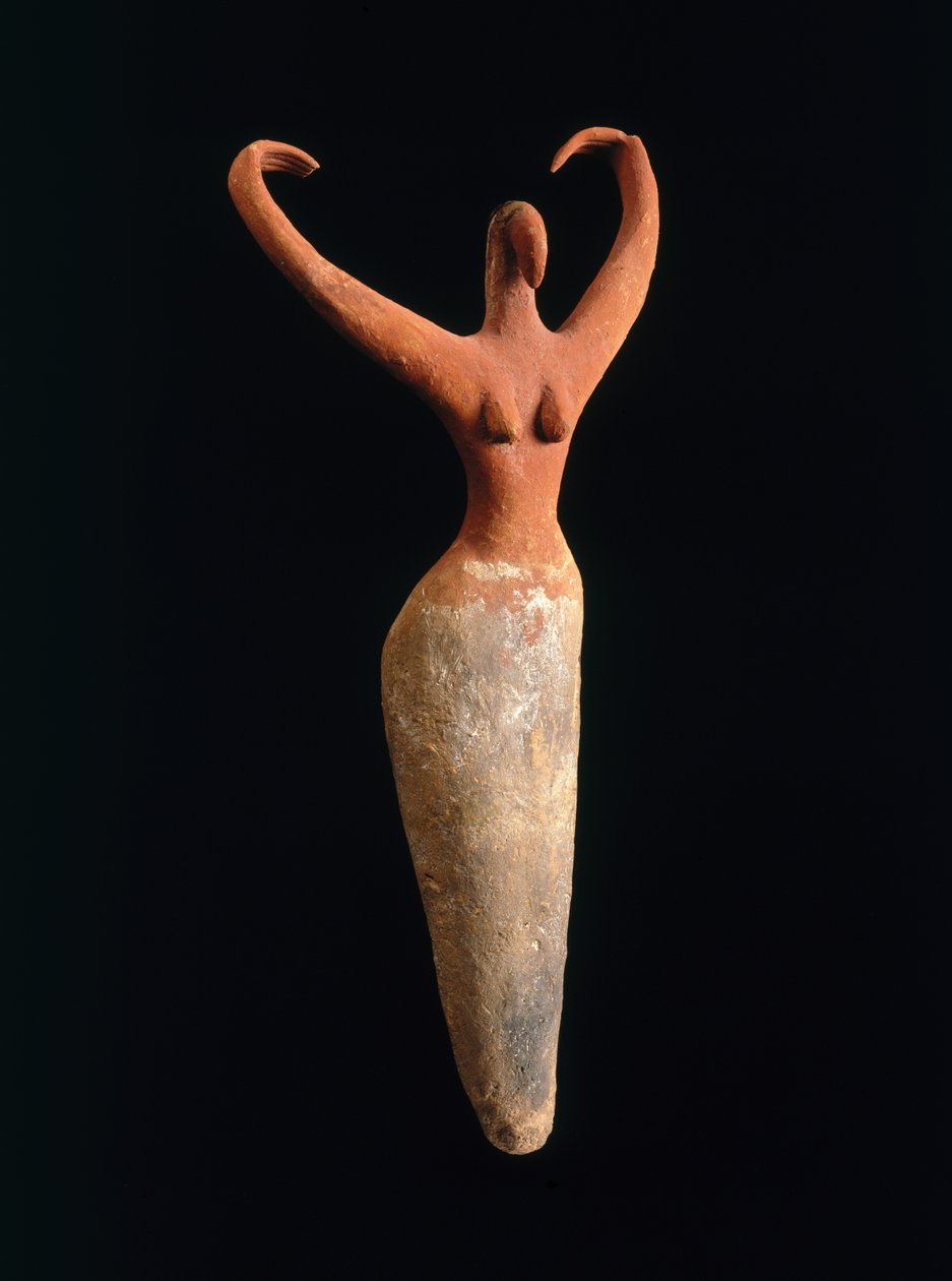 Figura Feminina, ca. 3500-3400 AC (argila e pigmento) de Naqada I Period Egyptian