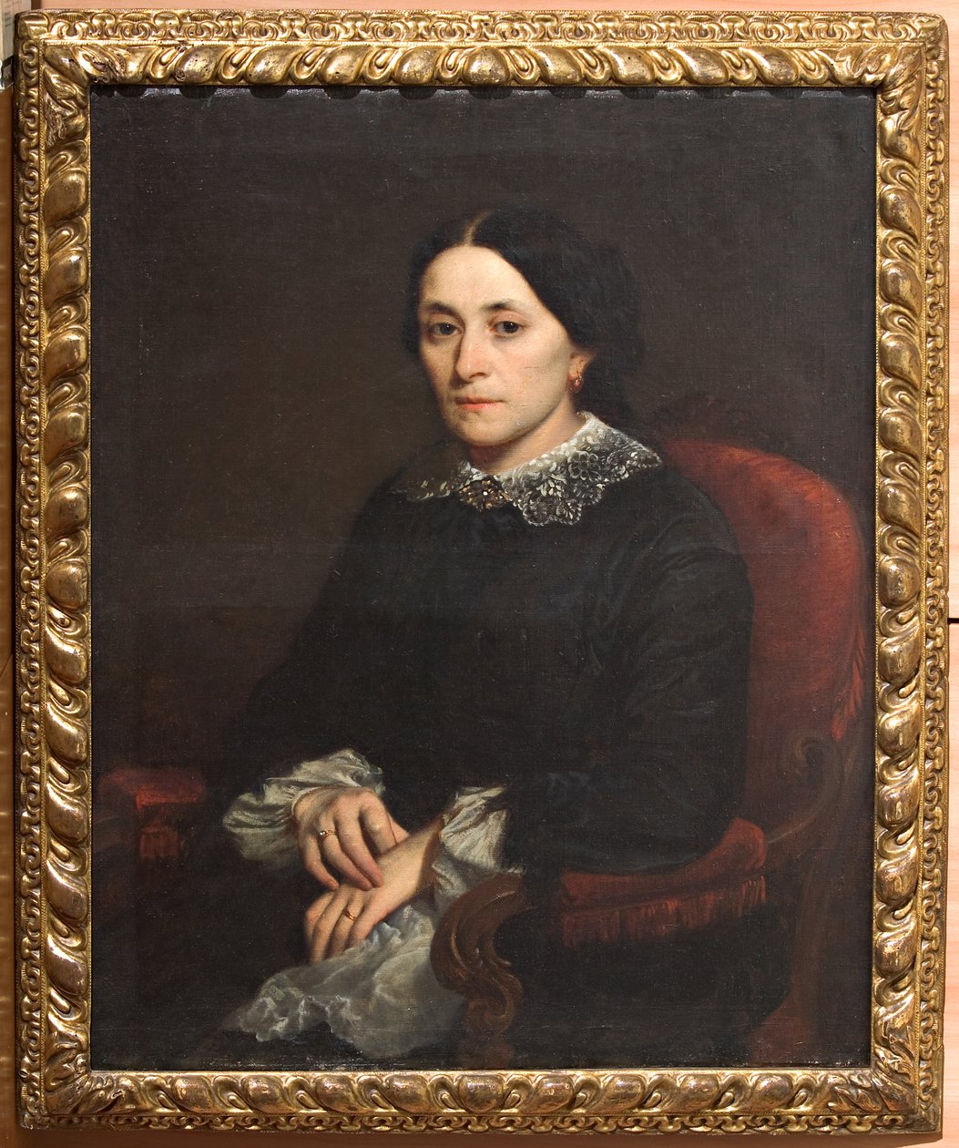 Retrato de uma dama (óleo sobre tela) de Narciso Malatesta