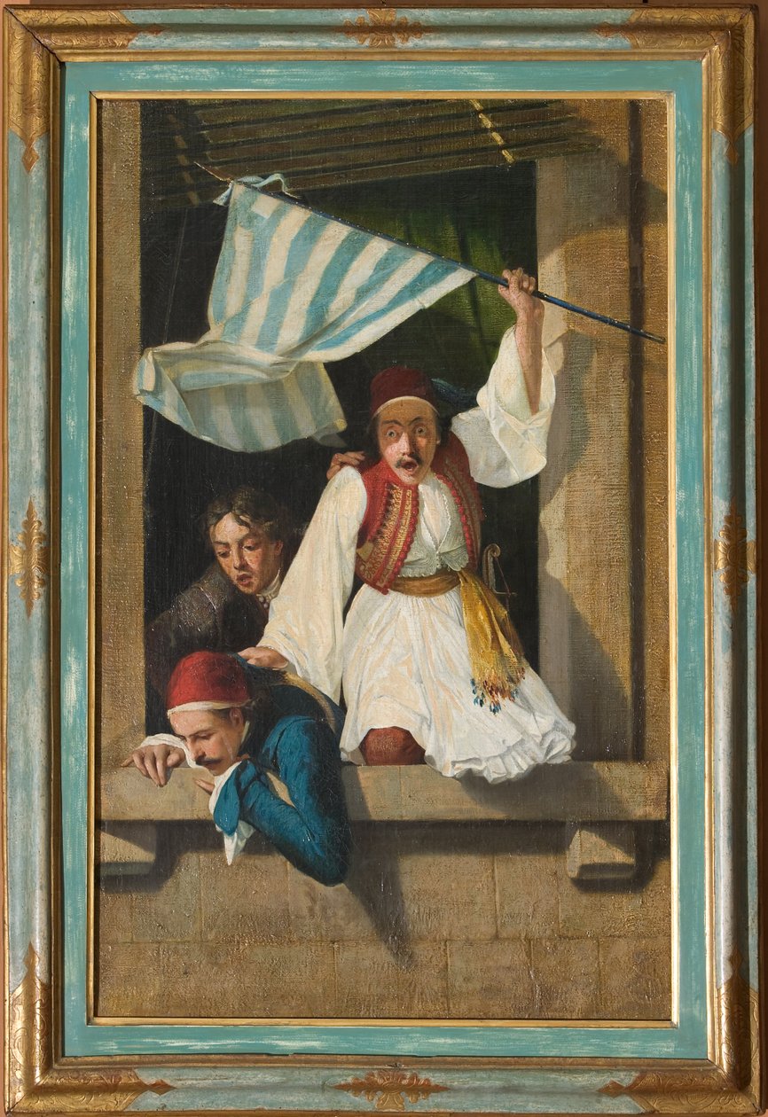 Cena da Revolução Grega (óleo sobre tela) de Narciso Malatesta
