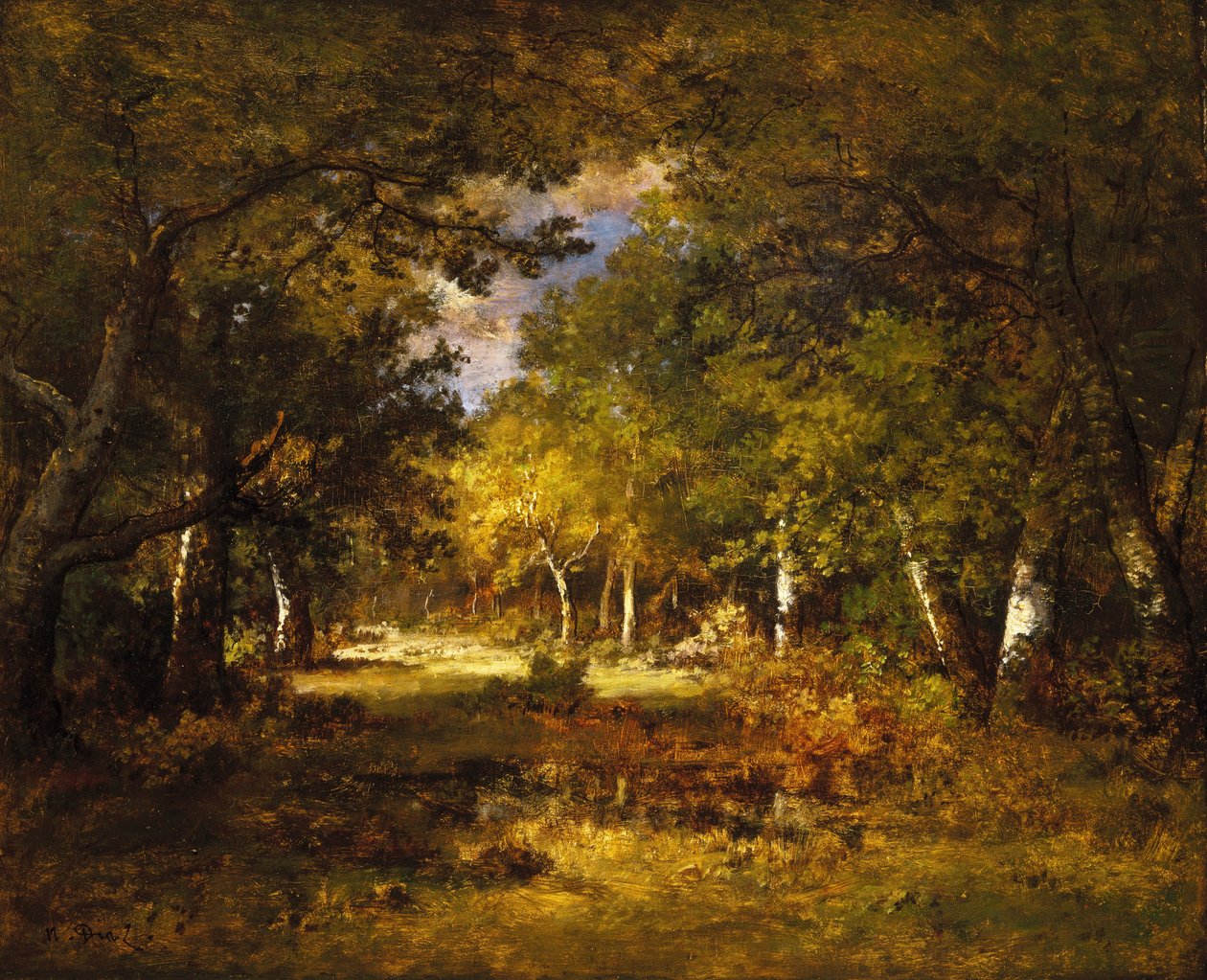 Cena da floresta de Narcisse Virgile Diaz la de Peña