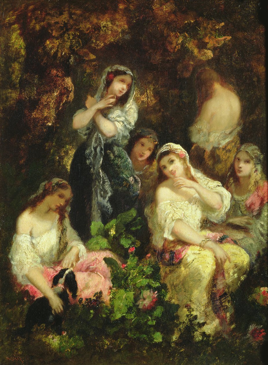 Meninas loucas de Narcisse Virgile Diaz de la Peña