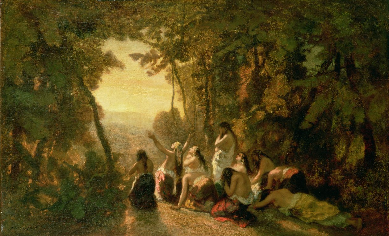 Choro da Filha de Jefté, 1846 de Narcisse Virgile Diaz de la Peña