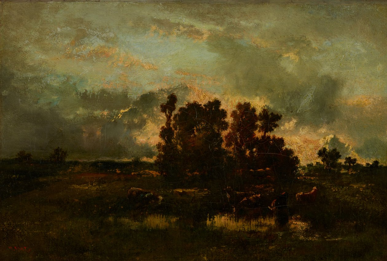 Pastagem Molhada, c.1870 de Narcisse Virgile Diaz de la Peña