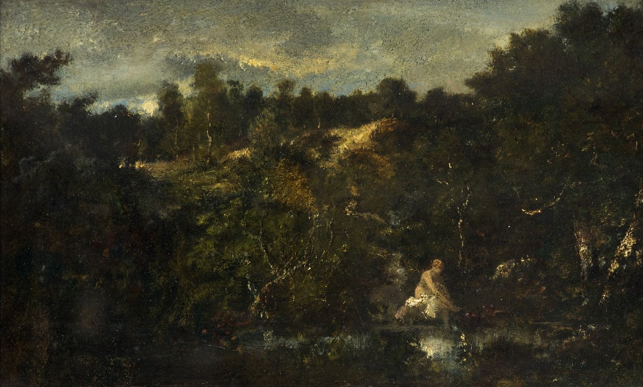 O banhista, c.1840-60 de Narcisse Virgile Diaz de la Peña